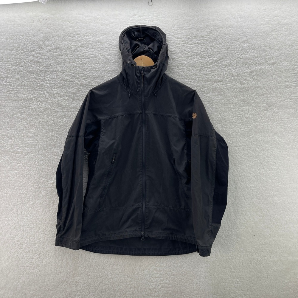 Fjallraven Jacket Womens Large Black G-1000 Abisko Lite Trekking Hooded Gorpcore